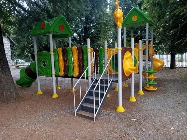 Children's playground in a city park, Nikšić
