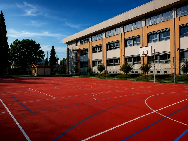 Multi-sport court at the School of Economics, Podgorica